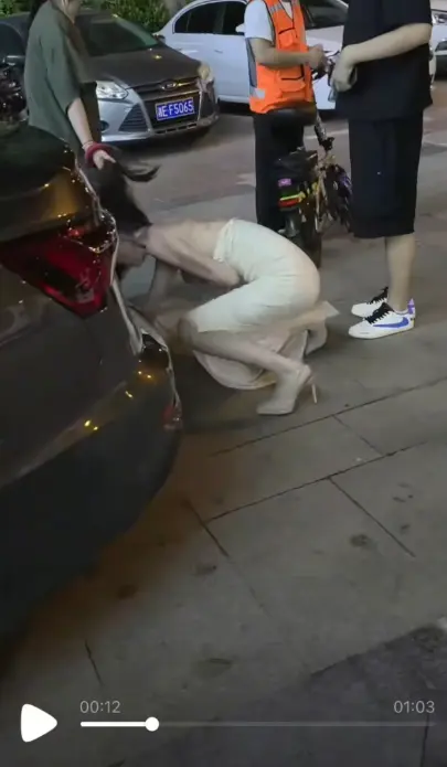 抓小三现场：白裙女子被抓头发跳河-《白裙女子被抓头发跳河》湘E事件完整后续-1080P高清画质无广告播放