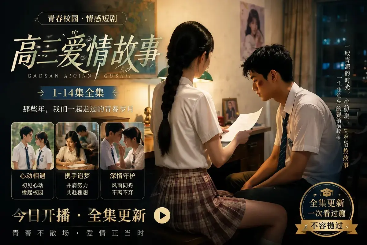 《高三爱情故事》全集在线观看-黄果魔改AI短剧系列-高清未删减蓝光修复中字版-免费播放无卡顿